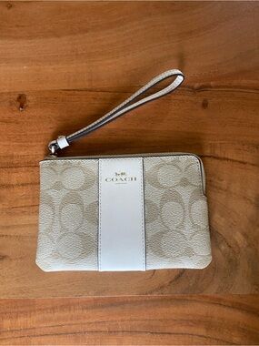 Coach Corner Zip Wristlet
In Signature Canvas With Stripe